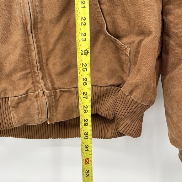 Carhartt J130 Brown Hooded Jacket Work Coat Size 2XL Tall - Picture 10 of 16